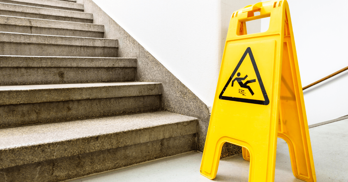 Warning Sign for Slip and Fall Accident